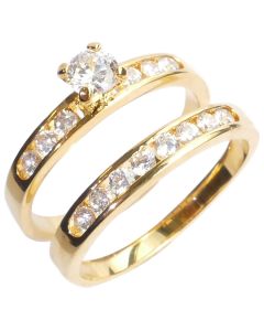 Stunning Channel Setting Diamond Wedding Ring Set