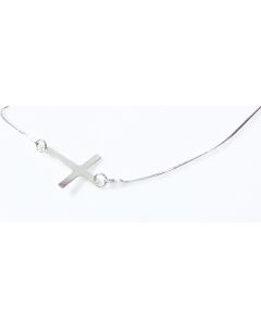 Women’s Celebrity Layered Style Sterling Silver Cross Necklace
